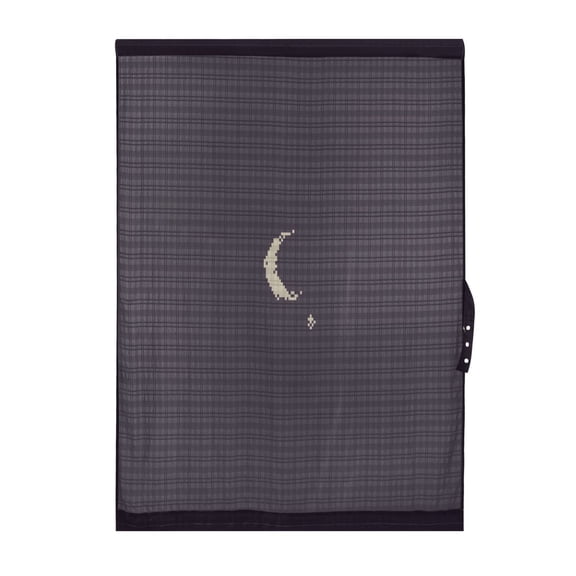 Moon Stars Night Door Curtain 25x40in Privacy Mesh with UV Protection Tie Back Rod Pockets