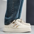 thumbnail image 6 of Men's Mesh Spliced Lace-Up Thick Sole Low Top Skate Sneakers, 6 of 7