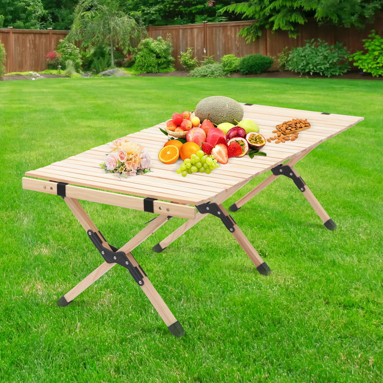 Outdoor Garden Wooden Picnic Table Camping Pliante Tavolo Da