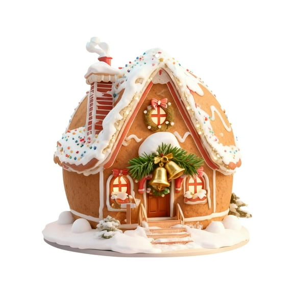 Christmas House Acrylic Hanging Ornament – Winter Hut Theme Tree Decoration with Lanyard, Lightweight Exquisite Gift for Holiday Tree Décor