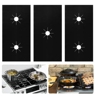 4PCS Stove Burner Covers - Gas Stove Protectors Black 0.2mm Double  Thickness, Non-Stick, Fast Clean Liners for Kitchen/Cooking