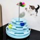 thumbnail image 3 of Juguete de repuesto con resorte y plato giratorio de plumas para gatos y gatitos de Xeyise, 3 of 8