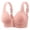 Pink, variant on CFLVAEK Womens Front Closure Bras Wireless Full Coverage Everyday Bra Comfortable Wide Adjustable Straps Push Up Bralettes Gray 38