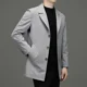 thumbnail image 3 of Abrigo Blazer masculino Chaqueta de vestir negra larga Traje de hombre Ropa de negocios de alta calidad Moda vintage 2024 Ropa de estilo coreano, 3 of 5
