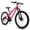 Red, variant on 26 Inch Mountain Bike Dual Suspension, 21 Speed Women Bike with Dual Disc Brakes, Steel Frame Mountain Bicycle for School Work Short Trip Camping, Red