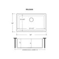 thumbnail image 2 of Ruvati 30-inch Fireclay Undermount / Drop-in Topmount Kitchen Sink Single Bowl, 2 of 7
