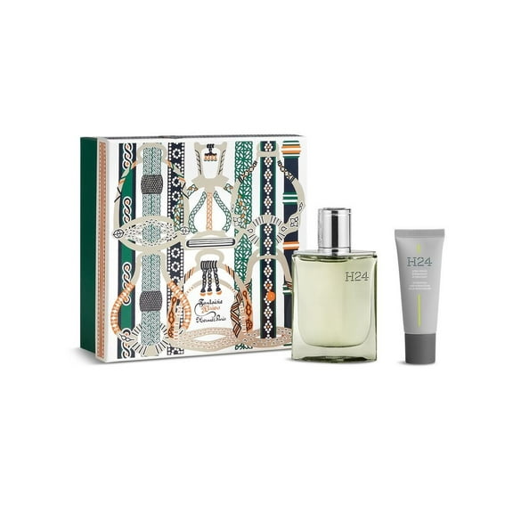 Hermes H24 1.6 oz EDP Spray  0.67 face moisturizer Mens Gift Set NIB