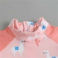 thumbnail image 6 of NAISIBABY Toddler Girls Long Sleeve Rash Guard One-Piece Swimsuit, Cute Sun Protection Quick Dry Beach Bathing Suit Pink 0-1T, 6 of 7