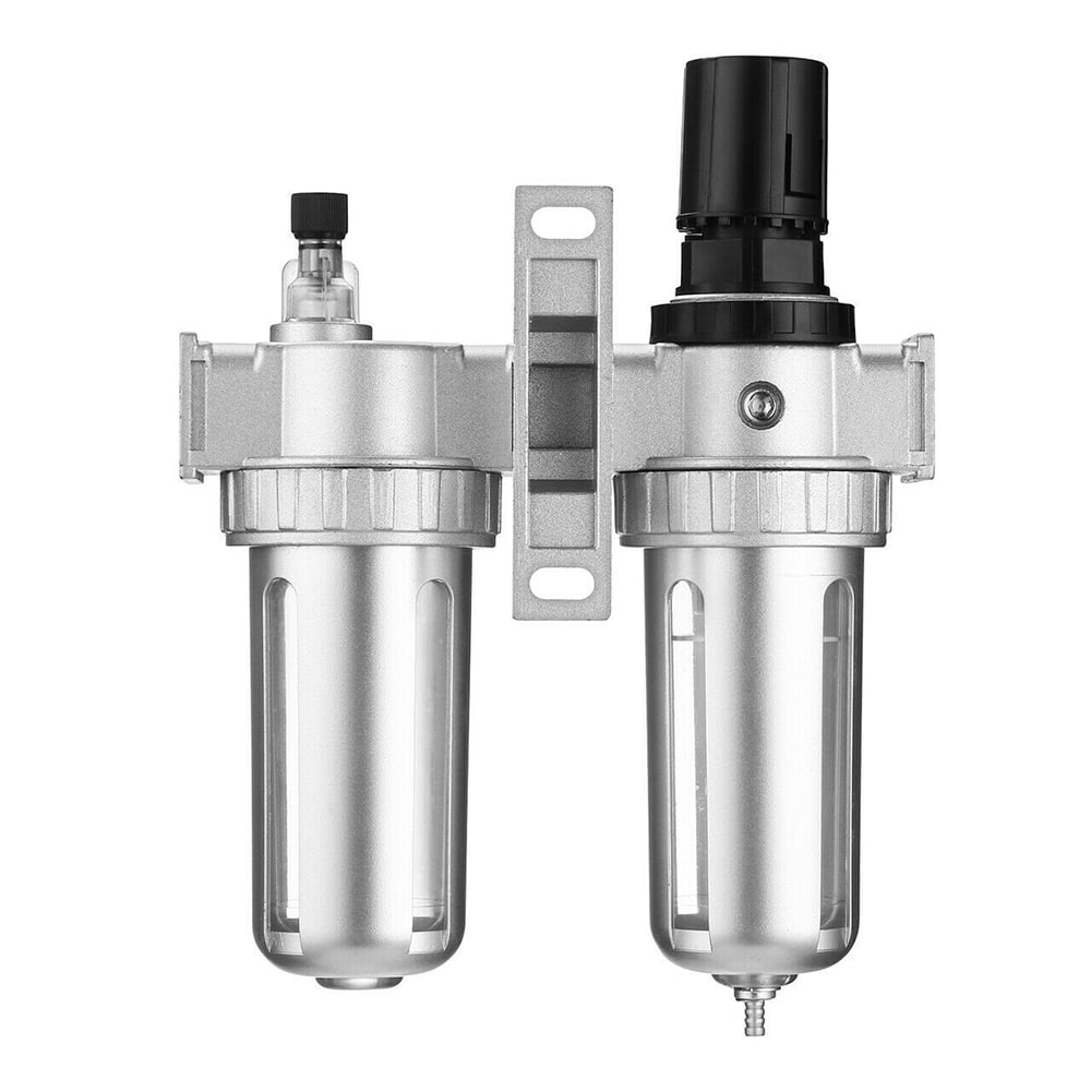 Details about   G1/2" Air Compressor Filter Oil Water Separator Trap Tool Kit W/ Regulator Gauge 