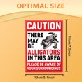 thumbnail image 2 of 10Pcs Caution Alligators May Be in Area Sign Sticker PVC Waterproof Self Adhesive Caution There May Be Alligators in Area Warning Stickers Decal for Business Outdoor 5.1x7.1 Inch, 2 of 8