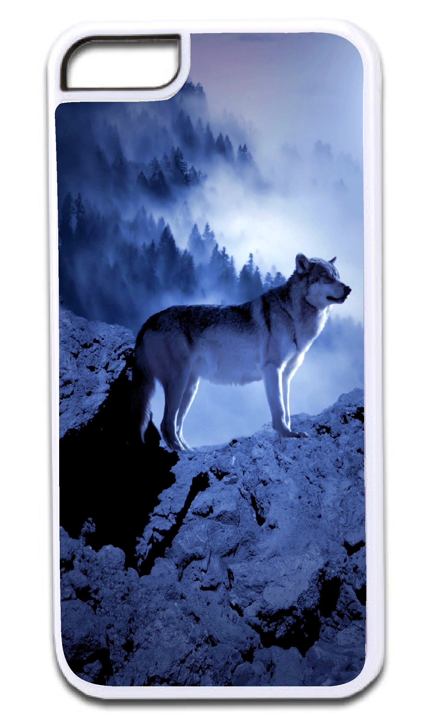 Wolf on a Mountaintop Design White Rubber Case for the Apple iPhone 6 / iPhone 6s - iPhone 6 Accessories - iPhone 6s Accessories