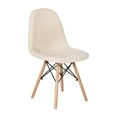 thumbnail image 2 of Emma + Oliver Off-White Faux Faux Shearling Accent Chair with Beechwood Legs for Living Room, Bedroom, Dorm and More, 2 of 10