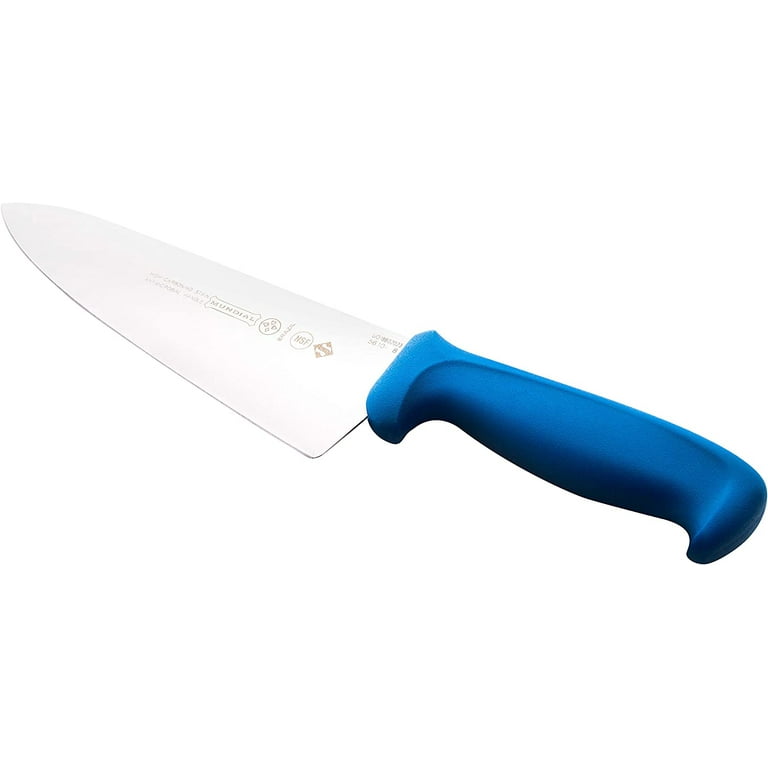 8 Inch Chef Knife with a Volakas Marble Handle, Swiss Blue Cubic