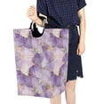 thumbnail image 4 of Yayeee Freestanding Laundry Hamper with Handle Collapsible Large Storage Basket for Clothes, Pastel Purple Marble Pattern, 4 of 7