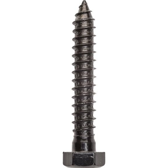 National Hardware Lag Bolt - Steel, Black - 4 Pack, 1/2" x 3"