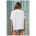 thumbnail image 2 of Blouse Sexy Imprimée Léopard pour Femmes, Manches Courtes, Col Rond, Ample, 2 of 2
