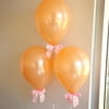 Some Bunny is One Party Decorations. Peach balloons with Pink Bows 8CT + Curling Ribbon. Spring Baby Shower.