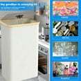 thumbnail image 1 of Huhuzaio Laundry Basket Recycling Storage Kitchen Indoor 26 Gallon 100L Household Bottle Items Collection Container Large Recycling Storage Container with Lid Reusable Removable Inner Bag Bottl, 1 of 5
