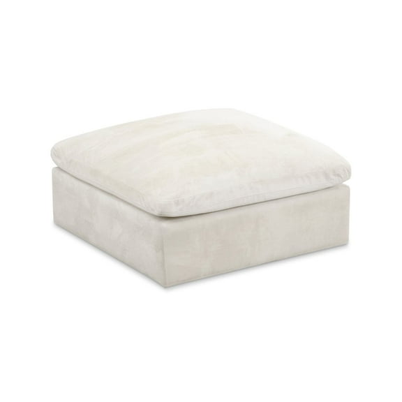 Meridian Furniture Cozy Cream Velvet Modular Ottoman