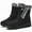Black, variant on Snow Boots Women Winter Shoes: Outdoor Women Booties with Warm Faux Fur