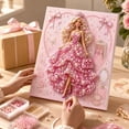 thumbnail image 4 of DIY Princess Pearl Diamond Painting Kit with Frame, 3D Shimmering Pearl Beads Art Craft for Adults, Elegant Ballerina Gemstone Dots Canvas for Home Wall Decor, Complete Drill Tools Included, 4 of 7