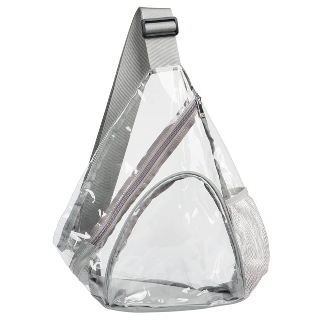 Bolso bandolera HULISEN de PVC transparente aprobado para estadios, impermeable