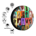 thumbnail image 4 of Haiem Spare Tire Cover , Wheel Cover with Cute doggies printed, Camper Spare Tire Cover Fit for Jeep Wrangler Rv SUV Truck Travel Trailer-14 inch, 4 of 6