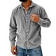 thumbnail image 4 of Camisa Casual de Manga Larga de Corduro de Ajuste Suelto para Hombres con Cuello Girable para el Uso Diario Y Trajes Elegantes, 4 of 6