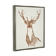 thumbnail image 5 of Stupell Industries Modern Deer Antlers Ink Sketch Doodle Style Graphic Art Luster Gray Floating Framed Canvas Print Wall Art, Design by Valerie Wieners, 5 of 5