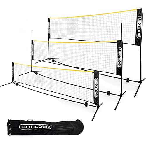 Height Adjustable Net for Junior ... Boulder Badminton Pickleball Portable Net 