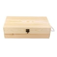thumbnail image 4 of Abbracc Unfinished Wooden Gift Box for 2 Bottle Red/ White Box - with Clasp, 4 of 9