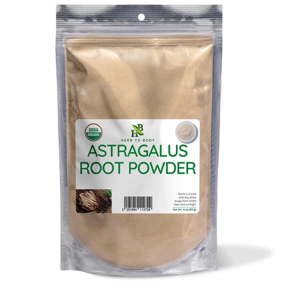 Herb To Body Astragalus Root Powder | Astragalus Membranaceus | Wildcrafted | 4oz
