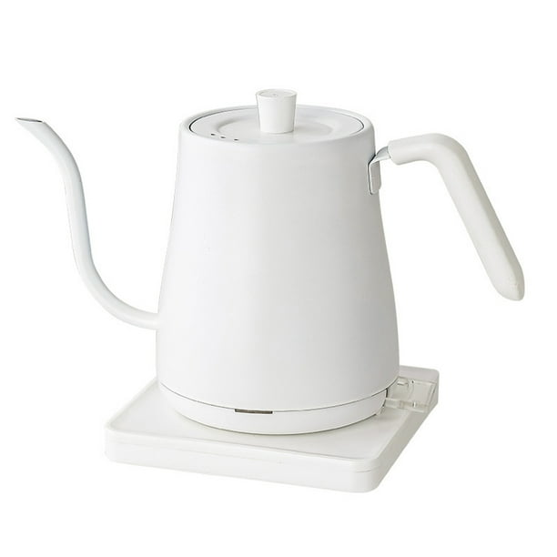 Hervidor Eléctrico de Cuello de Ganso de la Olla de Acero Inoxidable, Hervidor de 800Ml, Tetera de Acero Inoxidable para Café Y Té, con Calefacción Rápida, Cierre Automático Y Tecnología de Protección