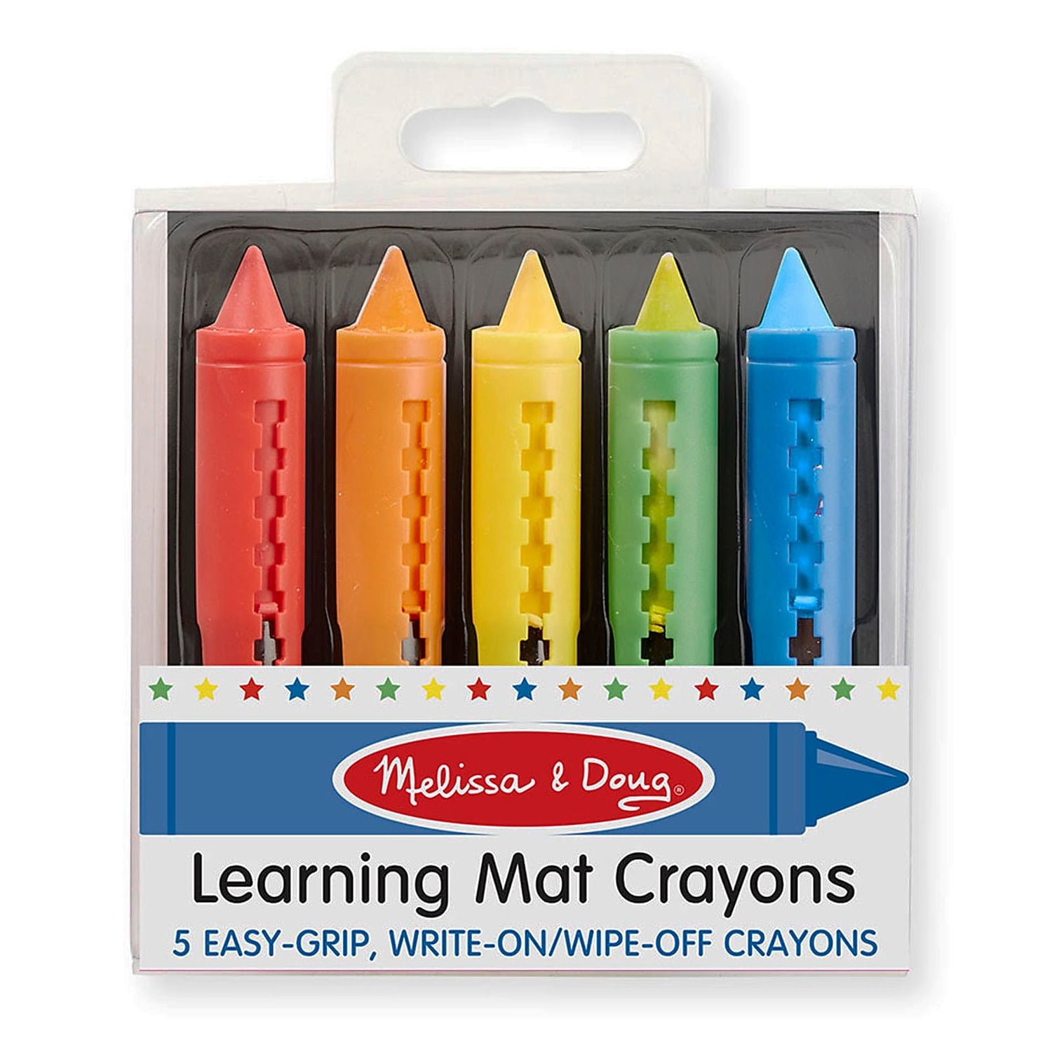 Melissa & Doug Learning Mat Crayons Assorted Colors 5/Pack 12 Packs (LCI4279-12)