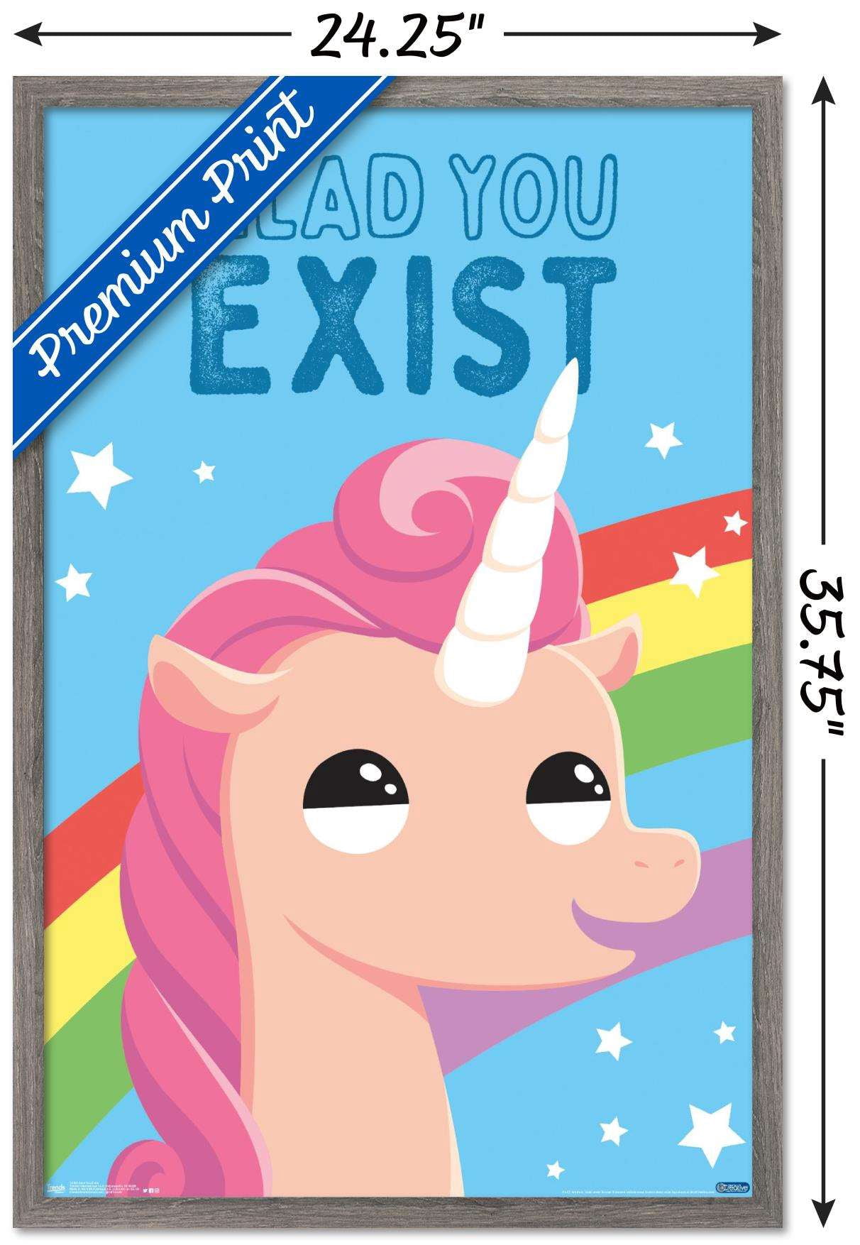 Glad You Exist Wall Poster, 22.375" x 34", Framed