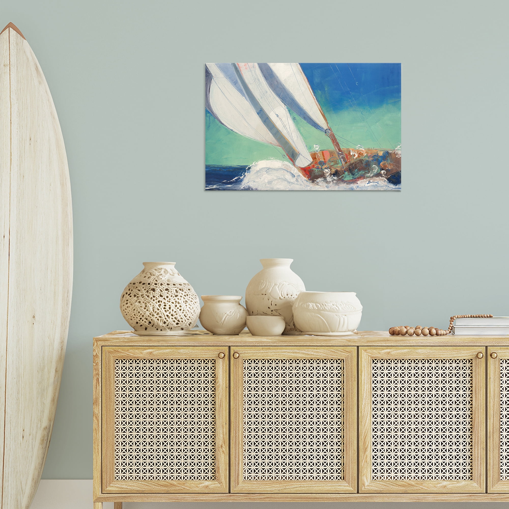 Stupell Industries Maritime Boat Hull Nautical & Beach Painting Wrapped Canvas Art Print Wall Art, 30 x 20