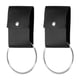 thumbnail image 1 of 2 Pcs Soporte para Anillo de Toalla con Lazo, Soporte para Toallas de Cocina y Baño, Gancho de Pared de Cuero para Puerta de Horno para el Hogar, Negro, 1 of 7