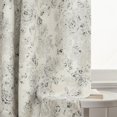 thumbnail image 2 of DriftAway Floral Curtains for Living Room 102 Inch Length 100% Blackout Lined Grommet Thermal Full Blackout Window Treatment for Bedroom Farmhouse Pencil Sketch 2 Panels 100% Blackout Linen Gray, 2 of 5