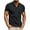 Black, variant on ZRGHAOYLQ Henley Muscle Shirts for Men Plus Size Short Sleeve Shirt Tops Big and Tall Solid Tshirts Lightweight Button Up V Neck T Shirts
