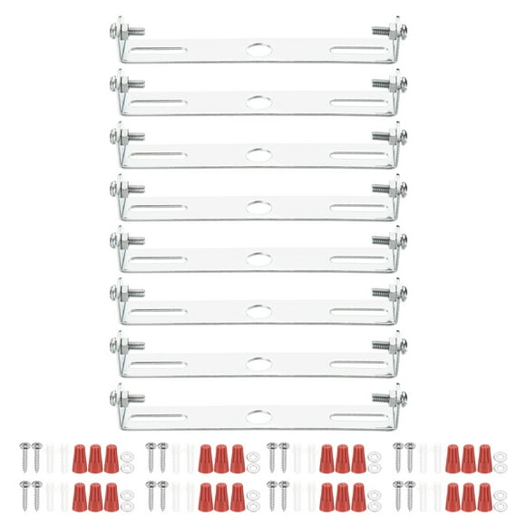 Uxcell 115mm (4.53") Universal Light Fixture Mounting Bracket Kit, Light Crossbar Round Ceiling Plate with Screw 8 Set