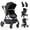 Black, variant on Babyjoy 2-in-1 Convertible Baby Stroller with Car Seat Adapters Reversible Seat Cup Holder Black