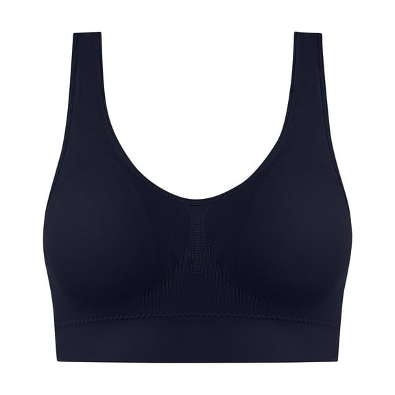 Gytharion Women's Everyday Bras Stretch Breathable Full Coverage Wireless Underwear Bra Plus Size Seamless Gathering Push Up Daily Bra, S-6XL