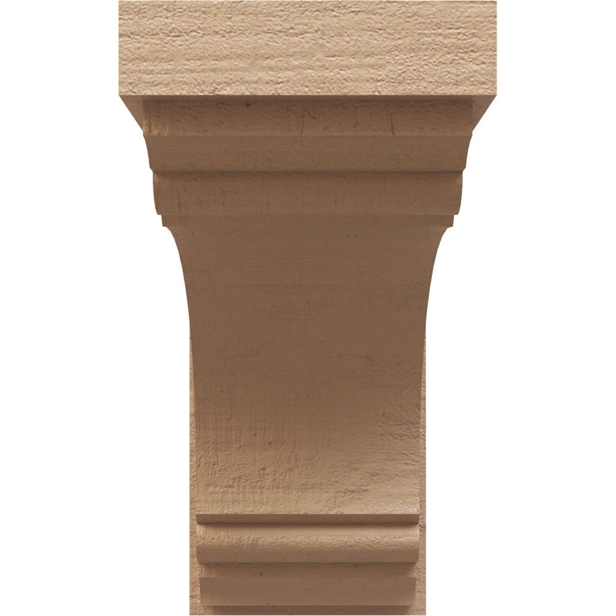 9"W x 27"D x 18"H Classic Warren Rough Cedar Woodgrain TimberThane Corbel, Primed Tan