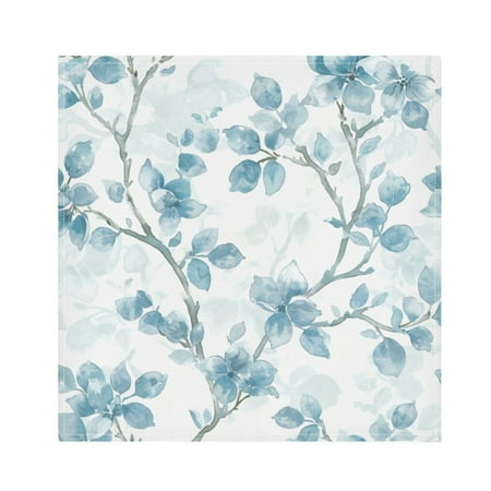 

Napkin Satin Napkin 20*20Inchx6 Kitchen Towel Dinner Plate Towel Decorative Towel Napkin Tea Towel Suitable For Kitchen Table Blue Leaf