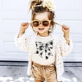 thumbnail image 4 of Soccer Bow Shirt for Girls and Toddlers Cute Girly Soccer Tee for Sporty Kids Natural Shirt Youth Large, 4 of 4