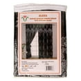 thumbnail image 2 of Luxury Jacquard Curtain Panel with Attached Waterfall Valance, 54 by 84-Inch ALEXA Black (2-Panels), 2 of 4