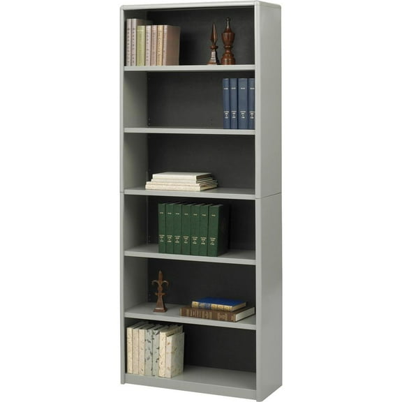 Safco ValueMate Standard 6 Shelf Economy Steel Bookcase in Gray