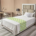 thumbnail image 1 of Crocodile Bed Runner, Illustration of Wildlife Reptiles Elephants Man Bananas Cactus and Pyramids, Decorative Accent Bedding Scarf for Hotels Homes and Guestrooms, Twin, Cream Multicolor, by Ambesonne, 1 of 2