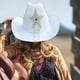 thumbnail image 5 of Sombrero de vaquera, accesorios de ropa para disfraz, sombrero de ala grande con protección solar para damas Blanco, 5 of 8