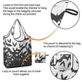 thumbnail image 4 of 5 Pack Foldable Shopping Bag,Halloween Bat Swarm Pattern Reusable Grocery Bags with Pockets,Large Reusable Tote Bags with Handles Waterproof & Lightweight, 4 of 6